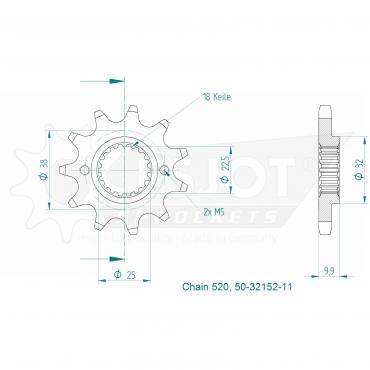 ESJOT Front Sprocket 11 Z