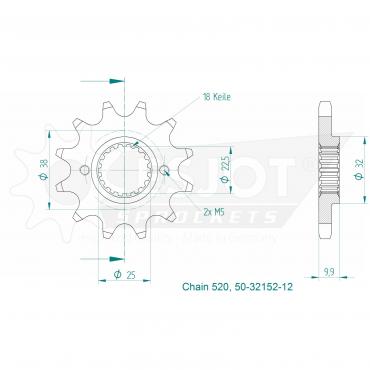 ESJOT Front Sprocket 12 Z
