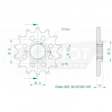 ESJOT Front Sprocket 14S Z