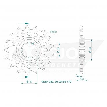 ESJOT Front Sprocket 17S Z