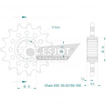 ESJOT Front Sprocket 15S Z