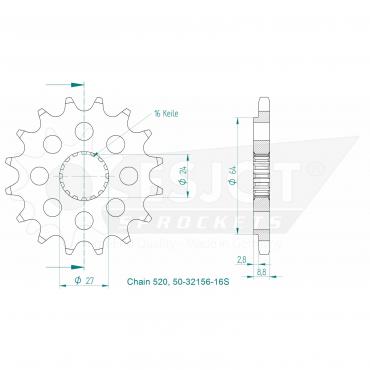 ESJOT Front Sprocket 16S Z