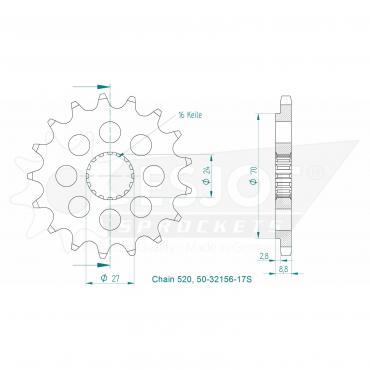 ESJOT Front Sprocket 17S Z