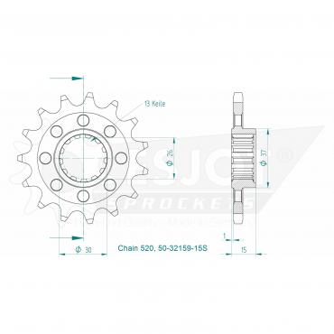 ESJOT Front Sprocket 15S Z