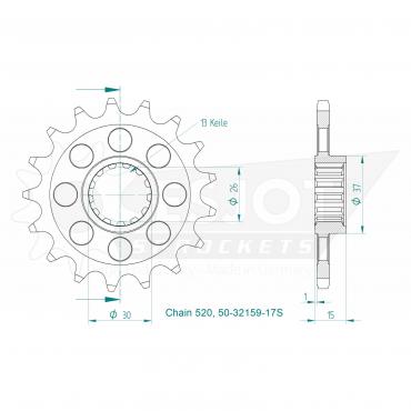 ESJOT Front Sprocket 17S Z