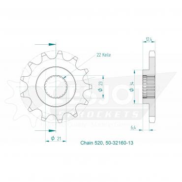 ESJOT Front Sprocket 13 Z