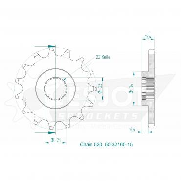 ESJOT Front Sprocket 15 Z