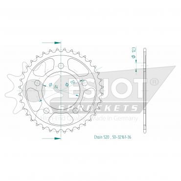 ESJOT  Sprocket 36 Z