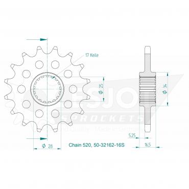 ESJOT Front Sprocket 16S Z