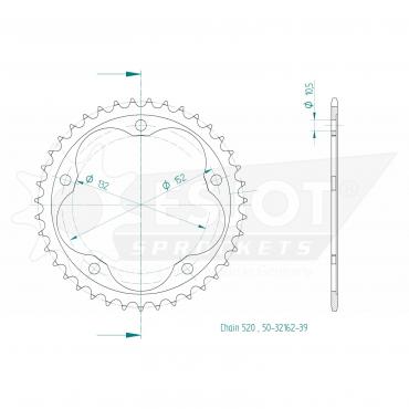 ESJOT  Sprocket 39 Z