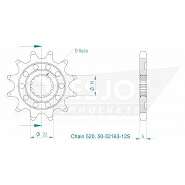 ESJOT Front Sprocket 12S Z