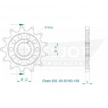 ESJOT Front Sprocket 13S Z