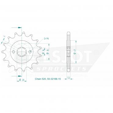 ESJOT Front Sprocket 15 Z