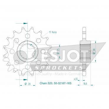 ESJOT Front Sprocket 16S Z