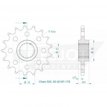 ESJOT Front Sprocket 17S Z