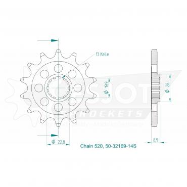 ESJOT Front Sprocket 14S Z