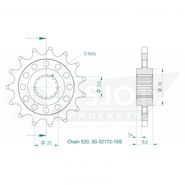ESJOT Front Sprocket 15S Z