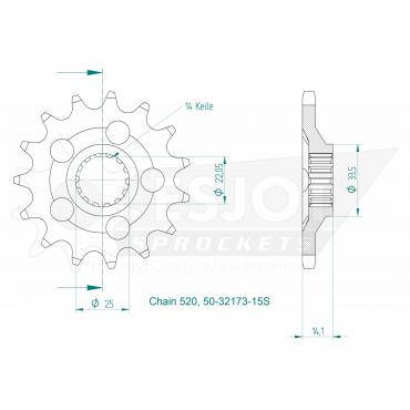 ESJOT Front Sprocket 15S Z