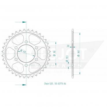 ESJOT  Sprocket 36 Z
