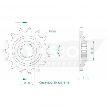 ESJOT Front Sprocket 15 Z