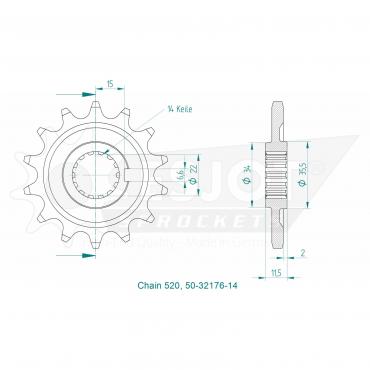 ESJOT Front Sprocket 14 Z