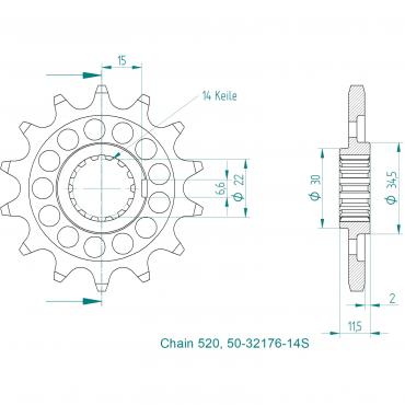 ESJOT Front Sprocket 14S Z