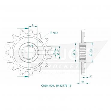 ESJOT Front Sprocket 15 Z