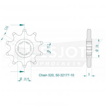 ESJOT Front Sprocket 10 Z
