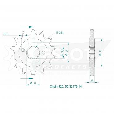 ESJOT Front Sprocket 14 Z
