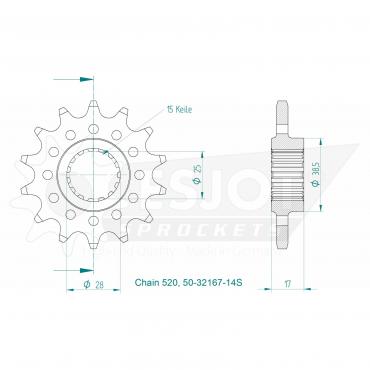 ESJOT Front Sprocket 14S Z