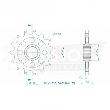 ESJOT Front Sprocket 15S Z