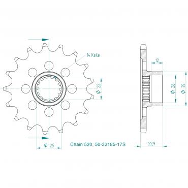 ESJOT Front Sprocket 17S Z
