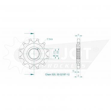ESJOT Front Sprocket 12 Z