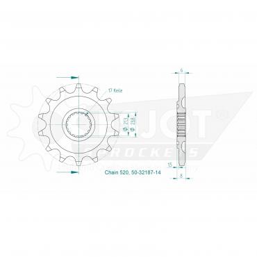 ESJOT Front Sprocket 14 Z
