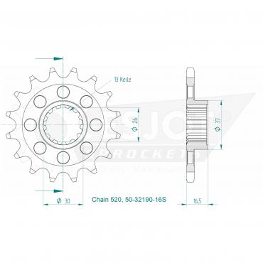 ESJOT Front Sprocket 16S Z