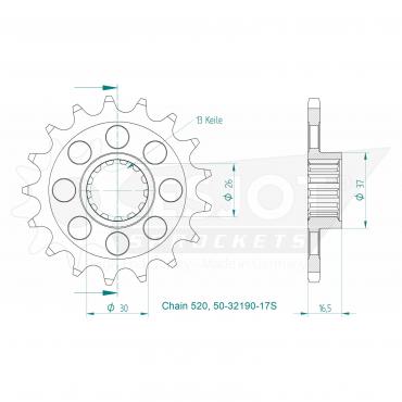 ESJOT Front Sprocket 17S Z