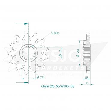 ESJOT Front Sprocket 13S Z