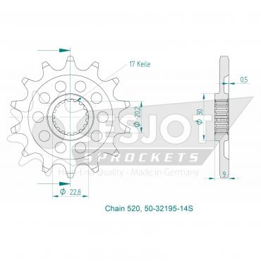 ESJOT Front Sprocket 14S Z