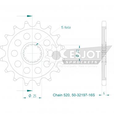 ESJOT Front Sprocket 16S Z