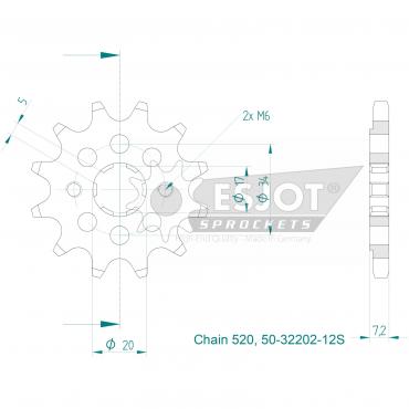 ESJOT Front Sprocket 12S Z