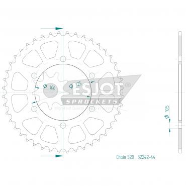 ESJOT  Sprocket 44 Z
