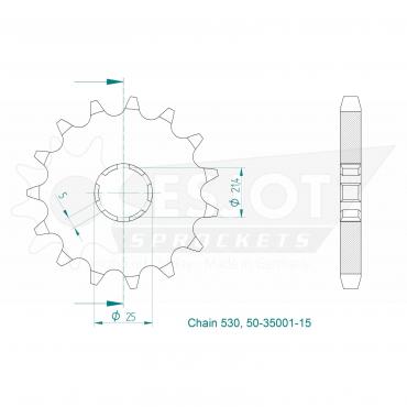 ESJOT Front Sprocket 15 Z