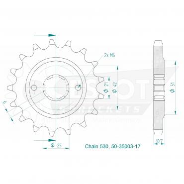 ESJOT Front Sprocket 17 Z