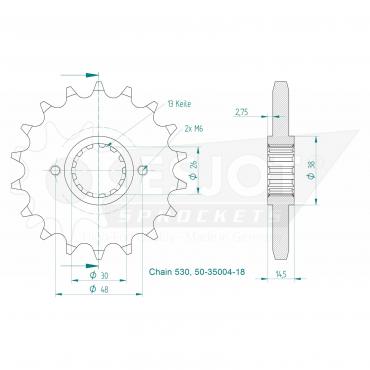 ESJOT Front sprocket 18 Z