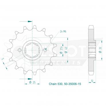 ESJOT Front Sprocket 15 Z