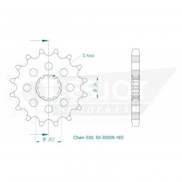 ESJOT Front Sprocket 16S Z