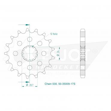 ESJOT Front Sprocket 17S Z