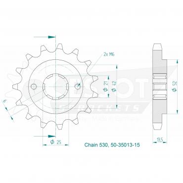 ESJOT Front sprocket 15 Z
