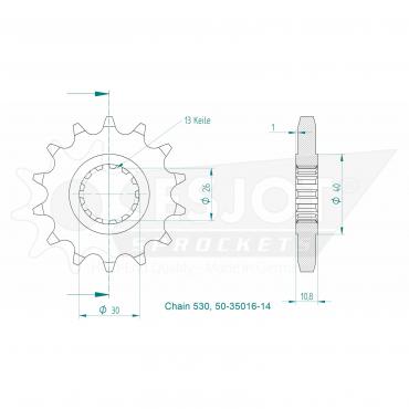 ESJOT Front Sprocket 14 Z