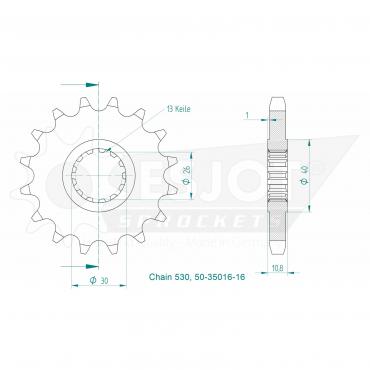 ESJOT Front sprocket 16 Z